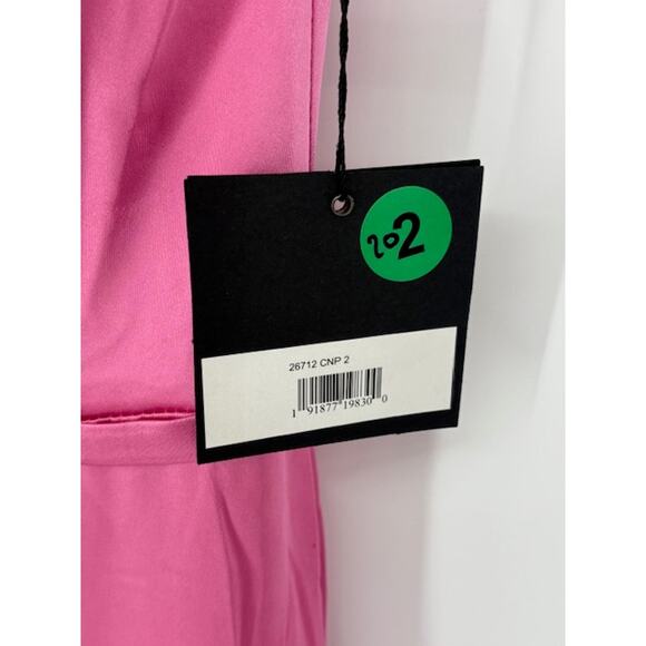 Mac Duggal Satin One Puff Sleeve Candy Pink Gown – Size 2 NWT! - Picture 7 of 8